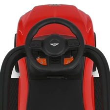 Каталка - толокар M 6252 EL-3 Bentley с ручкой, мягкое сиденье, красная фото 54