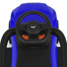 Детская каталка - толокар M 6252 EL-4 Bentley, с родительской ручкой, синяя фото 54