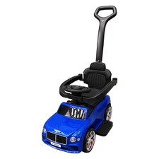 Детская каталка - толокар M 6252 EL-11 Bentley, с родительской ручкой, серая фото 37