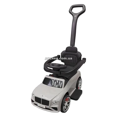 Детская каталка - толокар M 6252 EL-11 Bentley, с родительской ручкой, серая