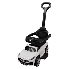 Каталка - толокар M 6253 EL-1 с родительской ручкой, BMW, белая