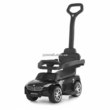 Каталка - толокар M 6253 EL-2 с родительской ручкой, BMW, черная