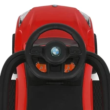 Каталка - толокар M 6253 EL-3 с родительской ручкой, BMW, красная фото 54
