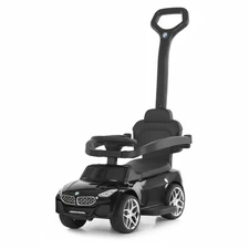 Детская каталка - толокар M 6253 EL-11 BMW серая, родительская ручка фото 14