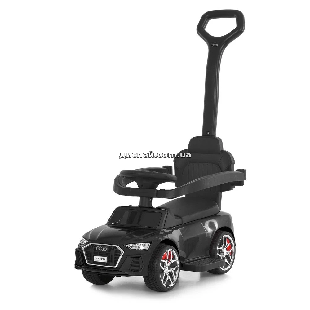 Детская каталка - толокар M 6254 EL-2 черная, Audi, родительская