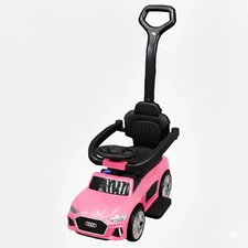 Детская каталка - толокар M 6254 EL-2 черная, Audi, родительская ручка фото 37