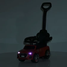 Детская каталка - толокар M 6254 EL-3 красная, Audi, родительская ручка фото 41