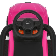 Детская каталка - толокар M 6254 EL-8 Audi, родительская ручка, розовая фото 54