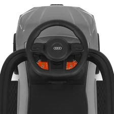 Детская каталка - толокар M 6254 EL-11 Audi, родительская ручка, серая фото 54