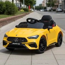 Детская машина на аккумуляторе M 6292 EBLR-6 Mercedes, 4 мотора, желтая купить