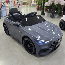 Детская машина на аккумуляторе M 6292 EBLR-11 Mercedes, 4 мотора, серая фото 14