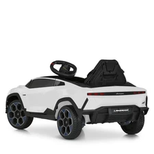 Детская электромашина M 6293 EBLR-1 Lamborghini, мягкое сиденье, белая фото 11