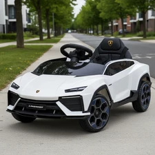 Детская электромашина M 6293 EBLR-1 Lamborghini, мягкое сиденье, белая купить