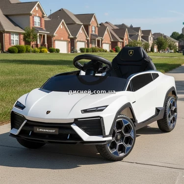 Детская электромашина M 6293 EBLR-1 Lamborghini, мягкое сиденье, белая