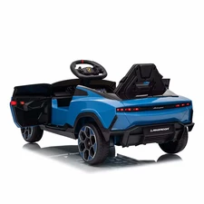 Детская электромашина M 6293 EBLR-4 Lamborghini, мягкое сиденье, синяя фото 54