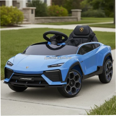 Детская электромашина M 6293 EBLR-4 Lamborghini, мягкое сиденье, синяя