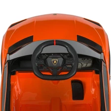Детская машина M 6293 EBLR-7 Lamborghini, мягкие EVA колеса, оранжевая фото 11