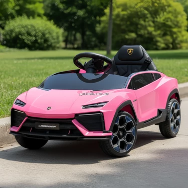Детская машина M 6293 EBLR-8 Lamborghini, мягкие EVA колеса, розовая