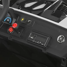 Двухместный детский багги M 6291 EBLR-1 (24V) белый, четыре двигателя фото 31