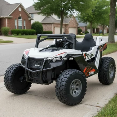 Двухместный детский багги M 6291 EBLR-1 (24V) белый, четыре двигателя