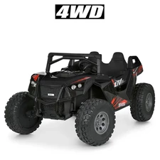 Двухместный детский багги M 6291 EBLR-2 (24V) черный, четыре двигателя фото 14