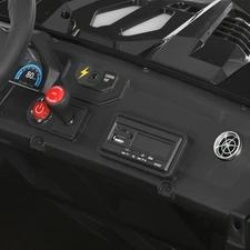 Двухместный детский багги M 6291 EBLR-2 (24V) черный, четыре двигателя фото 16