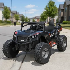 Двухместный детский багги M 6291 EBLR-2 (24V) черный, четыре двигателя купить