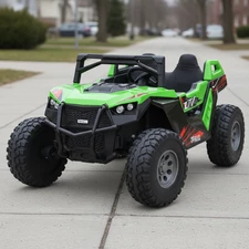 Двухместный детский электромобиль M 6291 EBLR-5 (24V) багги, 4 двигателя, зеленый