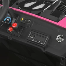 Двухместный электромобиль багги M 6291 EBLR-8 (24V) розовый, два аккумулятора фото 31