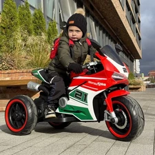 Детский мотоцикл M 6264 EL-2 черный, два мотора, три колеса фото 37