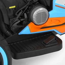 Мотоцикл для детей M 6264 EL-4 синий, три колеса, два двигателя фото 18