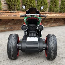 Мотоцикл для детей M 6264 EL-4 синий, три колеса, два двигателя фото 54