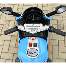 Мотоцикл для детей M 6264 EL-4 синий, три колеса, два двигателя фото 71