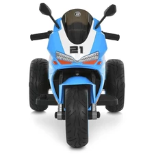 Мотоцикл для детей M 6264 EL-4 синий, три колеса, два двигателя фото 92