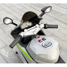 Детский мотоцикл на аккумуляторе M 6264 EL-11 серый, три колеса, два двигателя фото 63