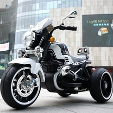 Детский электромотоцикл M 6263 EL-1 Harley-Davidson, 2 мотора, белый