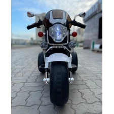 Детский электромотоцикл M 6263 EL-1 Harley-Davidson, 2 мотора, белый фото 14