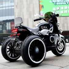 Детский электромотоцикл M 6263 EL-1 Harley-Davidson, 2 мотора, белый фото 37