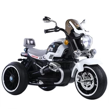 Детский электромотоцикл M 6263 EL-1 Harley-Davidson, 2 мотора, белый фото 71