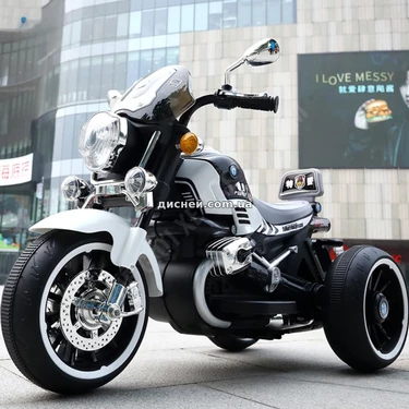 Детский электромотоцикл M 6263 EL-1 Harley-Davidson, 2 мотора, белый