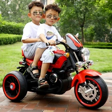 Детский электромотоцикл M 6263 EL-3 Harley-Davidson, мягкое сиденье, красный