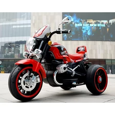 Детский электромотоцикл M 6263 EL-3 Harley-Davidson, мягкое сиденье, красный фото 14