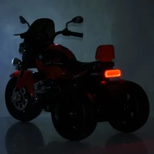 Детский электромотоцикл M 6263 EL-3 Harley-Davidson, мягкое сиденье, красный фото 16