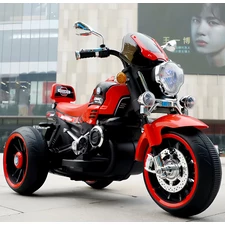 Детский электромотоцикл M 6263 EL-3 Harley-Davidson, мягкое сиденье, красный купить