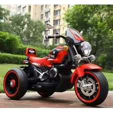 Детский электромотоцикл M 6263 EL-3 Harley-Davidson, мягкое сиденье, красный фото 37