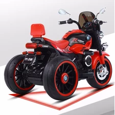 Детский электромотоцикл M 6263 EL-3 Harley-Davidson, мягкое сиденье, красный фото 54