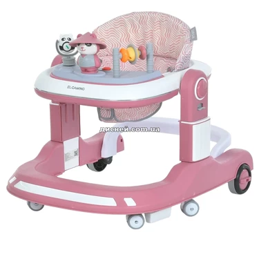 Детские ходунки ME 1200 Pink El Camino Ursa, 2 в 1, пушер, розовые
