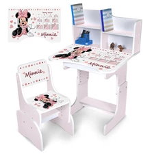 Детская парта N 2071-21-7 со стульчиком, регулируется высота, Минни Маус, сакура