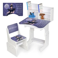 Детская парта N 2071-22-1 со стульчиком, регулируется высота, Минни Маус, белая фото 37