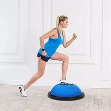 Балансировочная платформа Bosu MS 2609-4 спортивный инвентарь, эспандер, насос, голубая фото 14